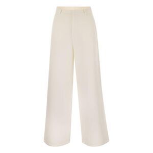 S MAX MARA Wide Leg Trousers Women WHITE Pants